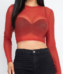 "Lexi" Sheer Crop Top