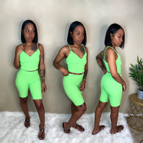 "Summa Time Slime" Biker Short Set